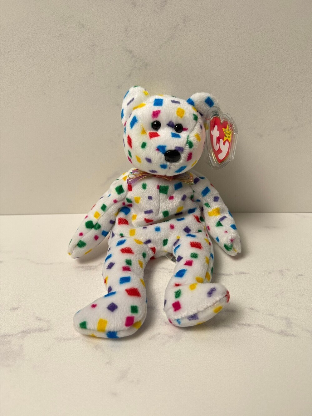 Ty Beanie Baby Bear Plush White Y2K Iconic